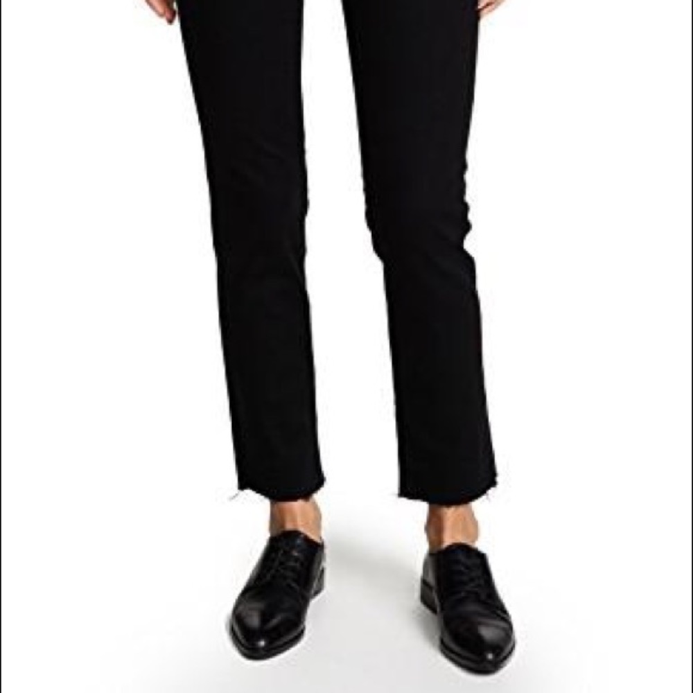 AG The Isabella High Rise Jean Black Raw Hem